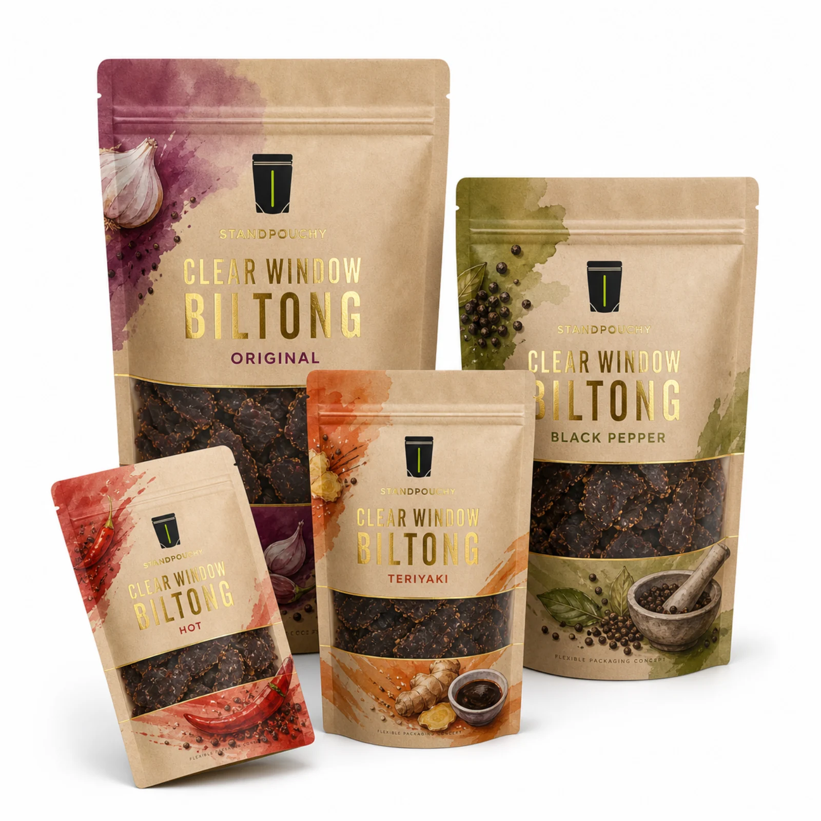 Clear Window Biltong Packaging Pouch