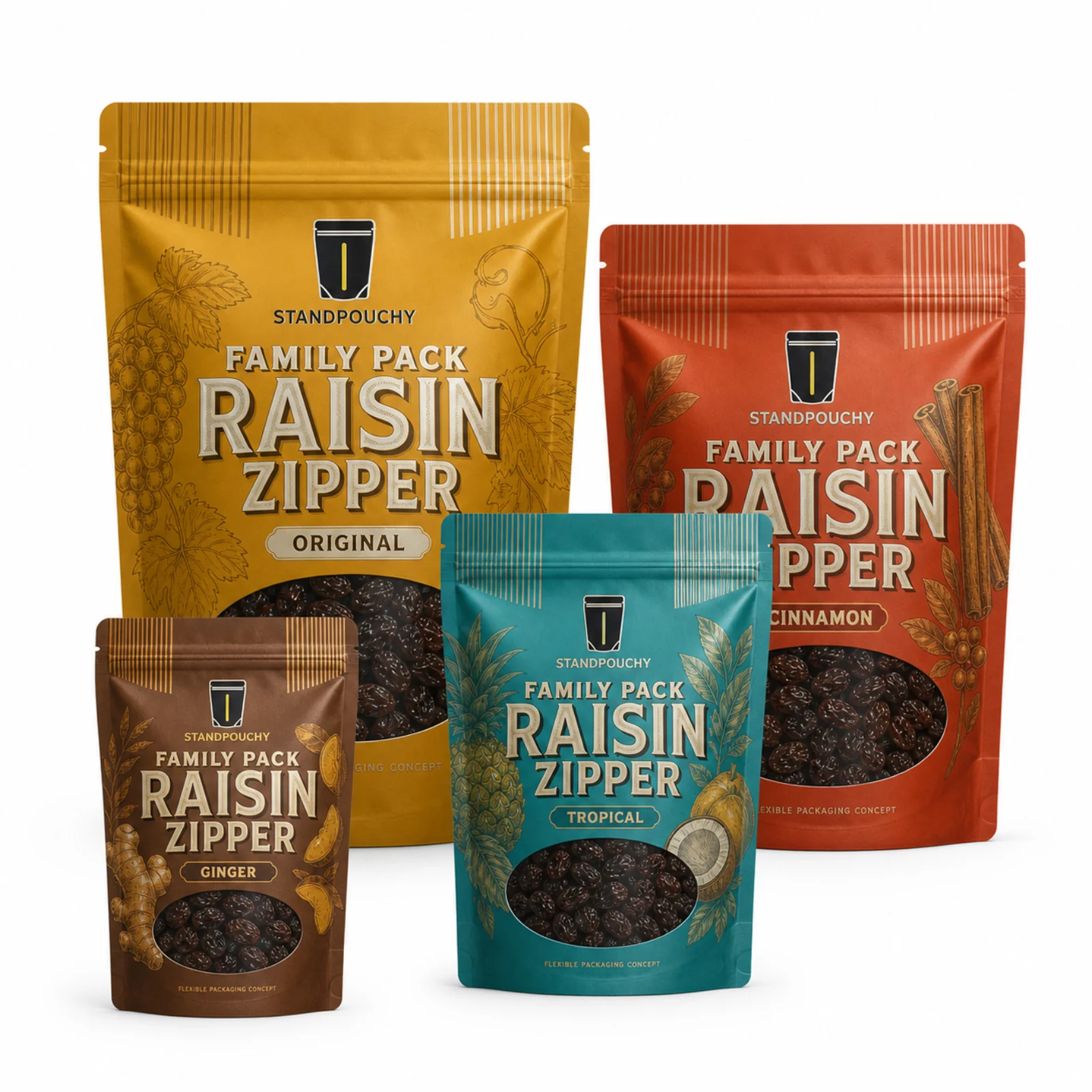 Family Pack Raisin Zipper Pouch