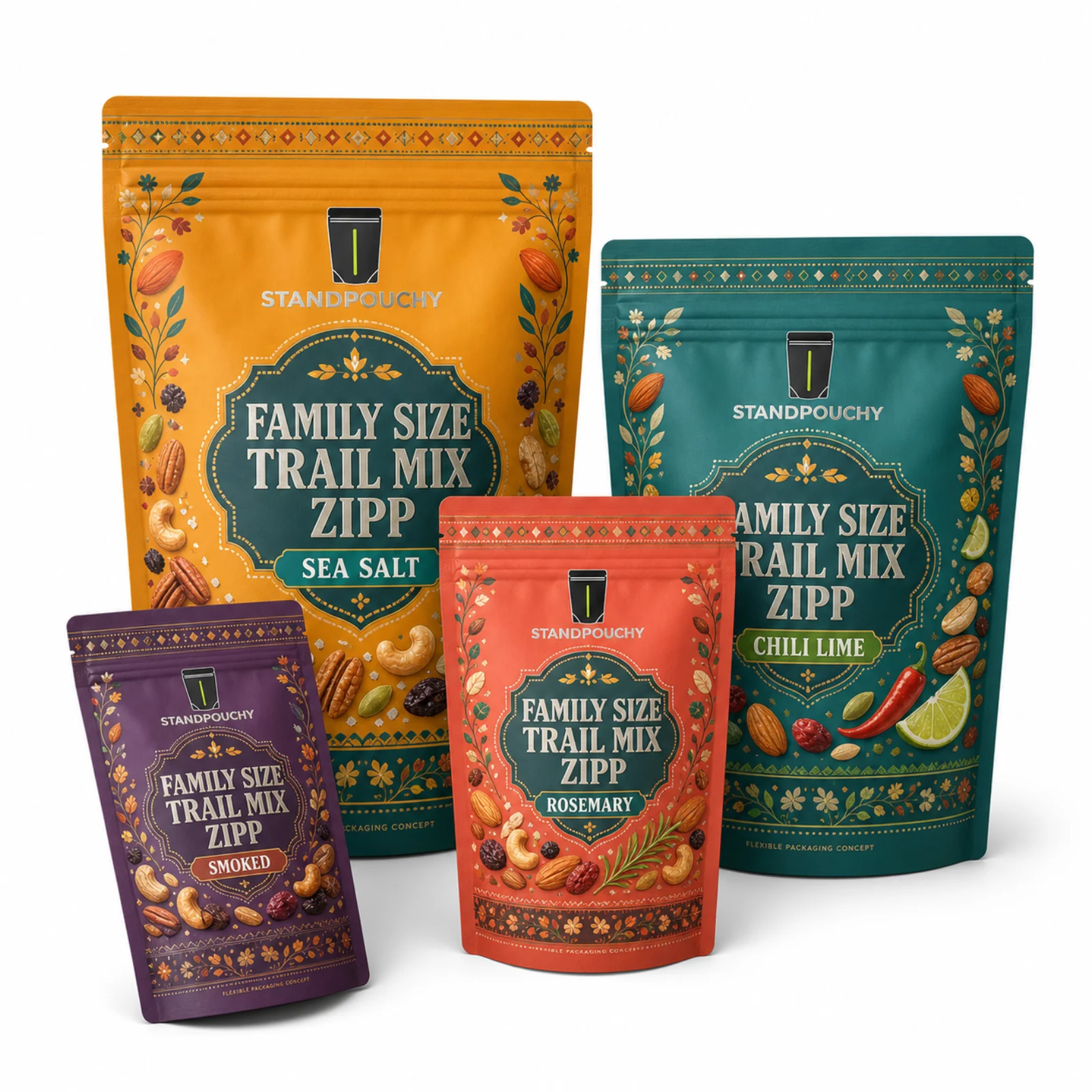 Family Size Trail Mix Zipper Pouch