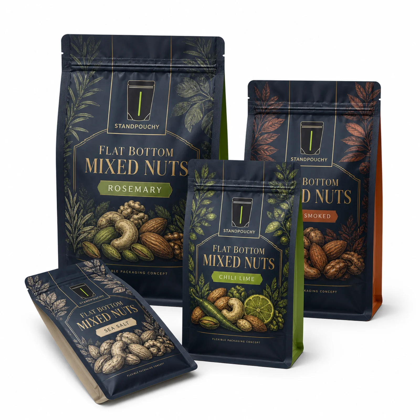 Flat Bottom Mixed Nuts Pouch