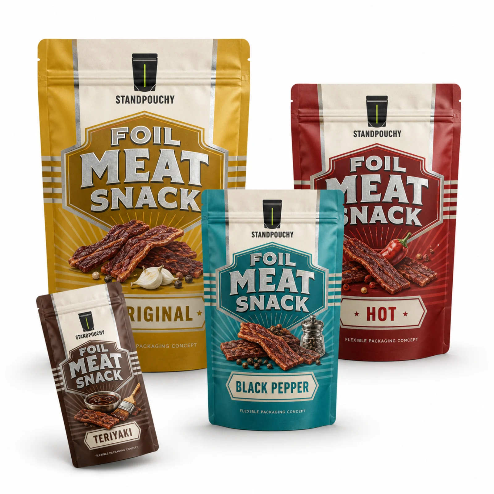 Foil High Barrier Meat Snack Pouch