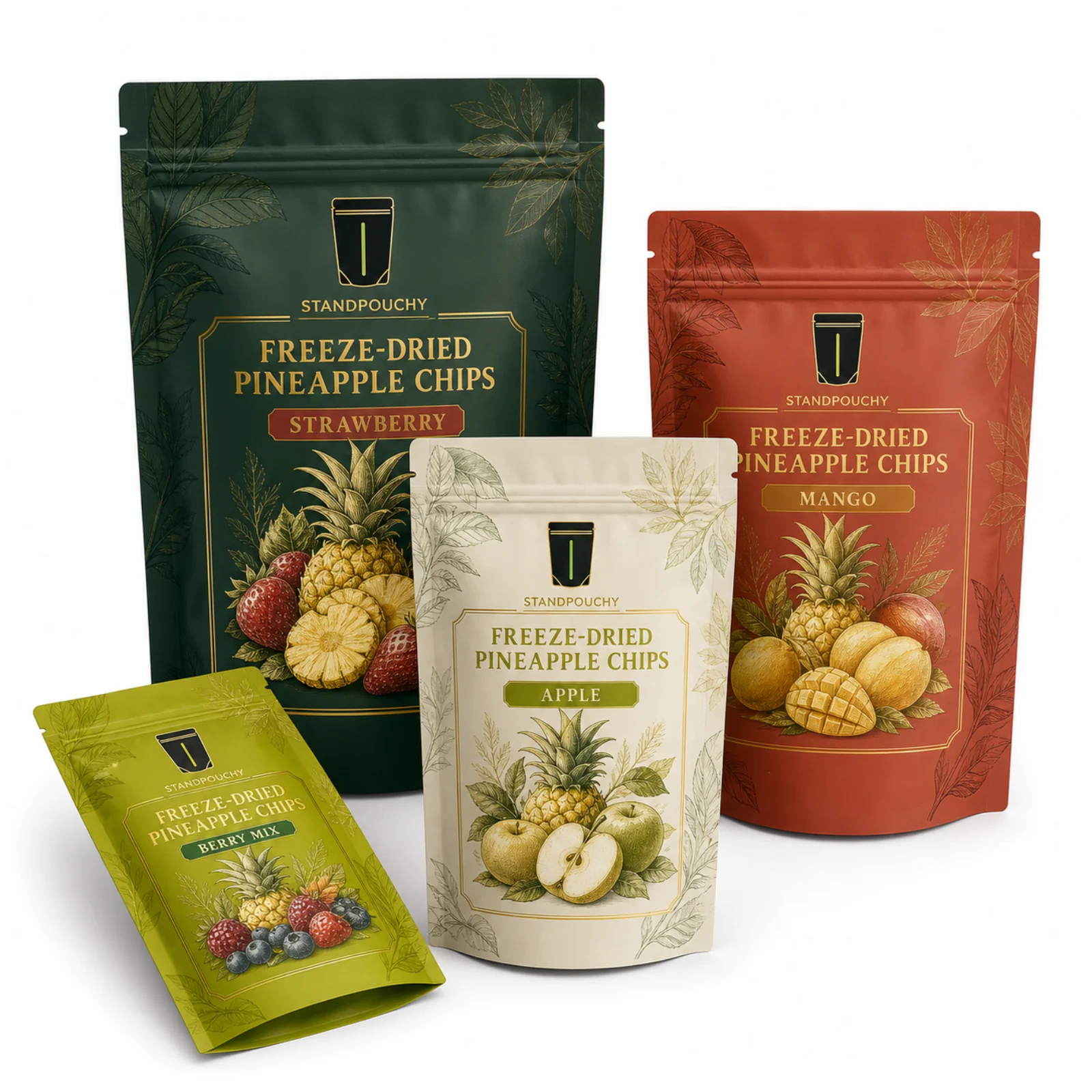 Freeze-Dried Pineapple Chips Pouch