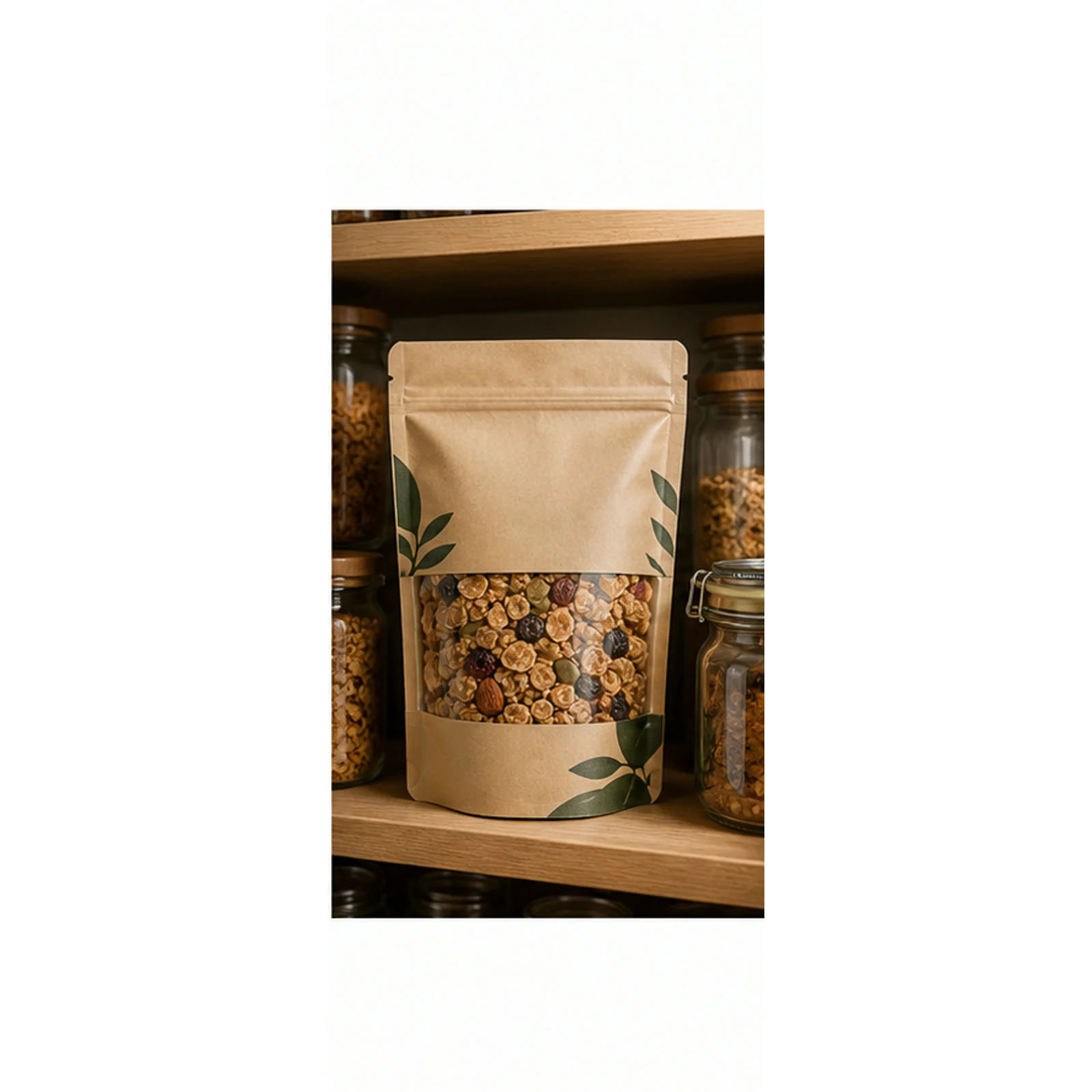 Small-batch custom printed granola stand-up pouch project