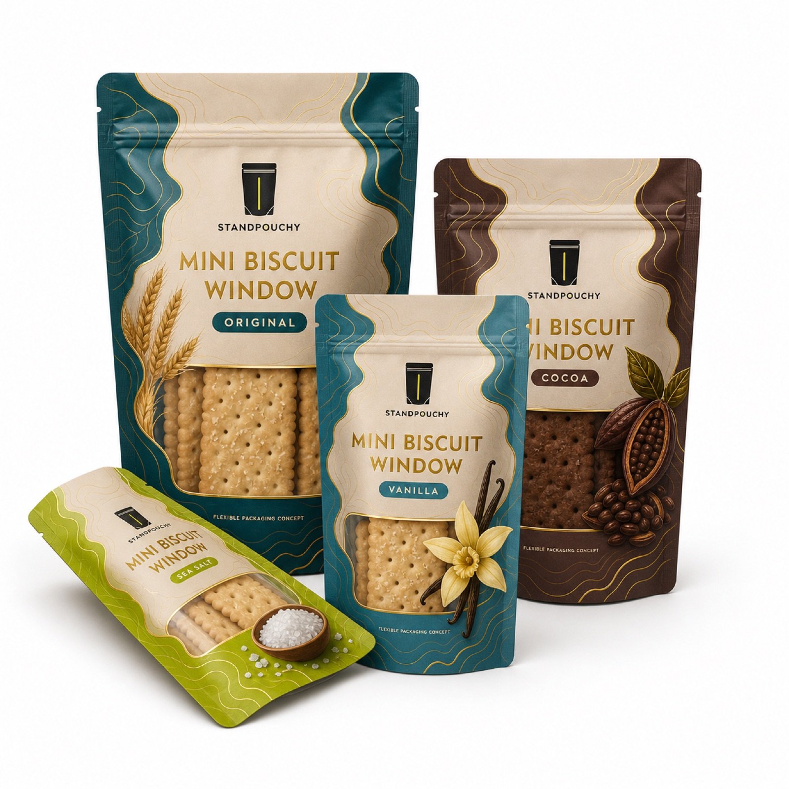 Mini Biscuit Window Pouch coordinated SKU series