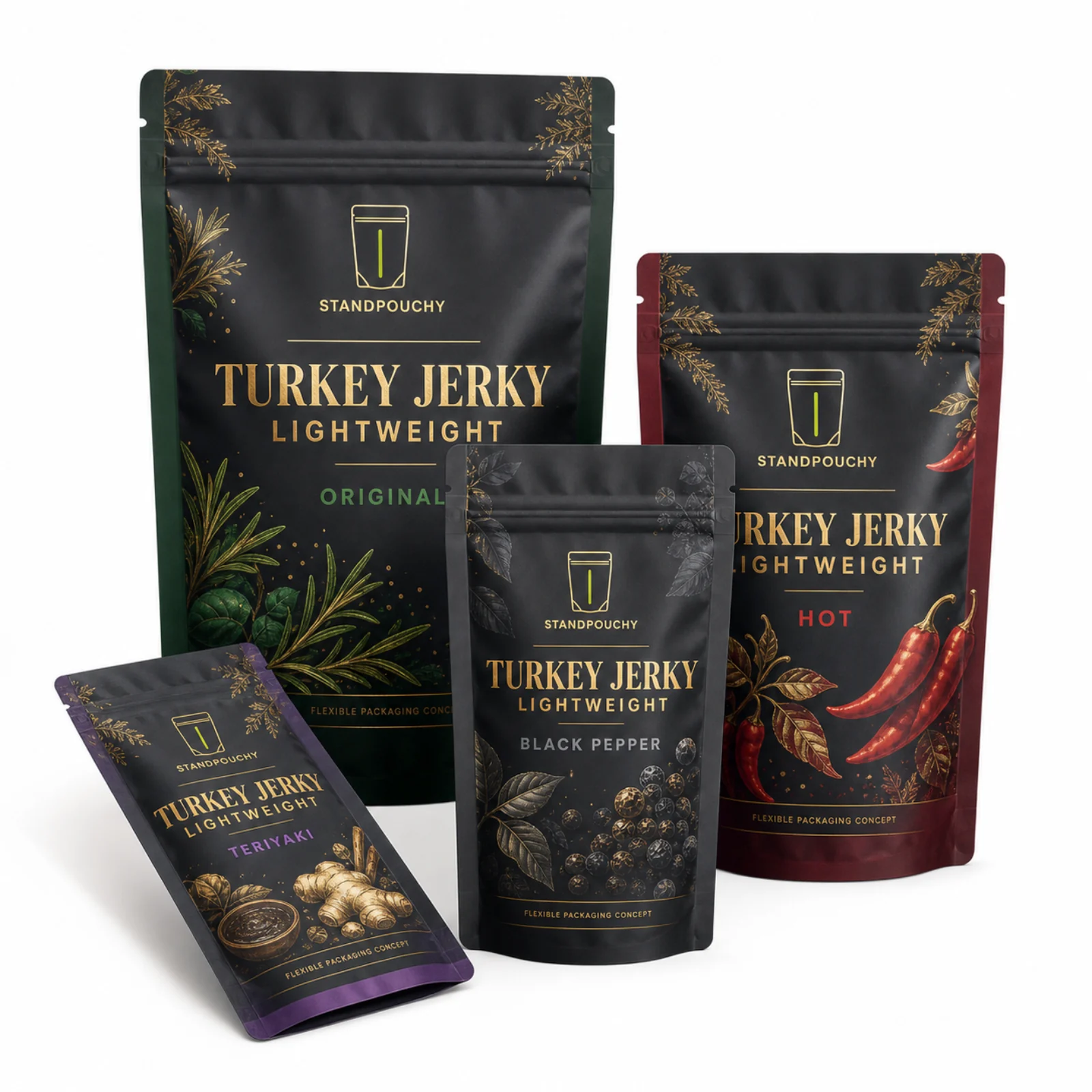 Turkey Jerky Lightweight Stand Up Pouch