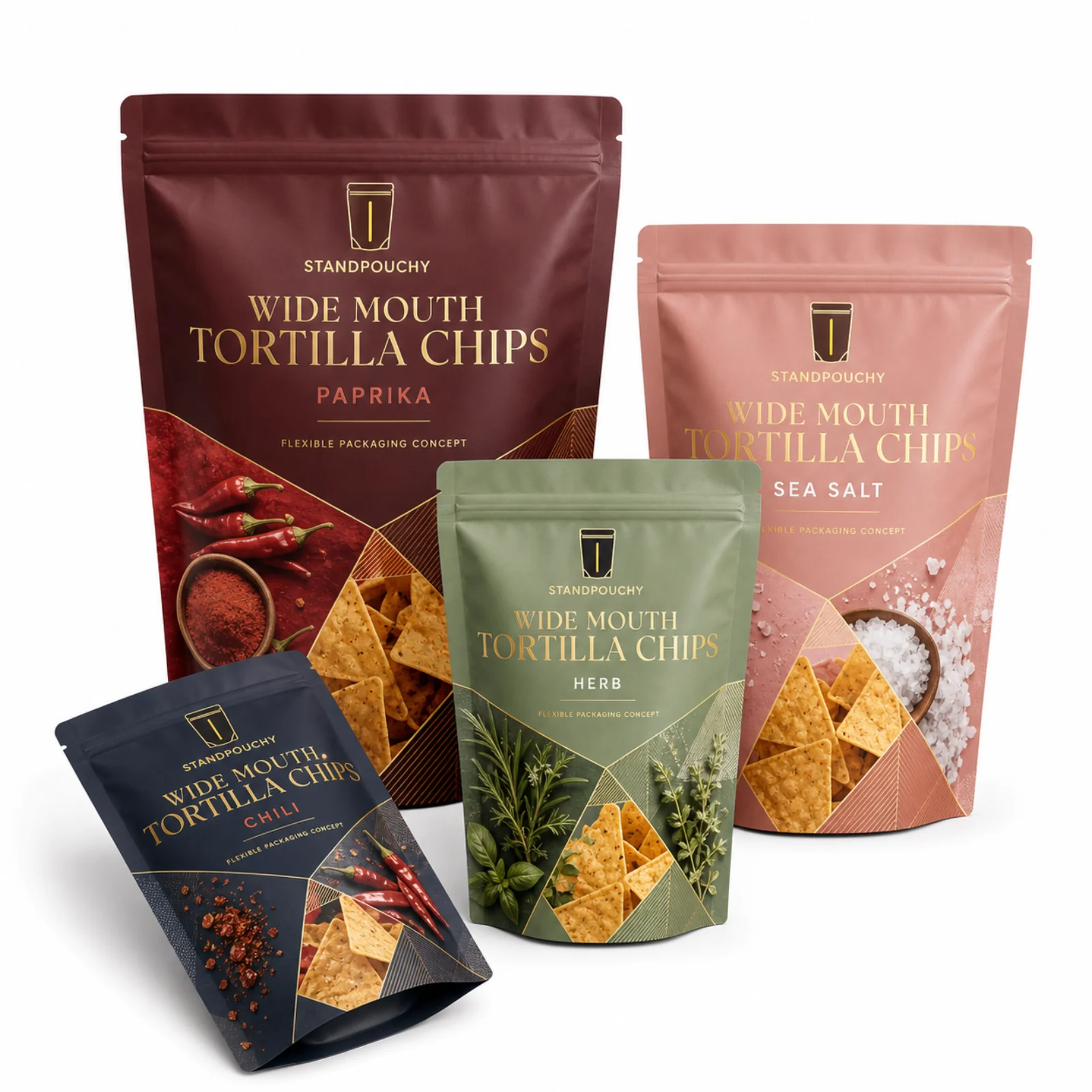 Wide Mouth Tortilla Chips Pouch